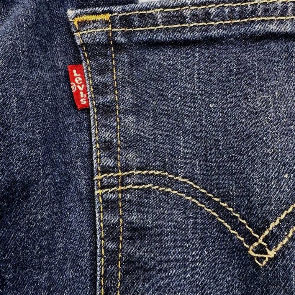 Levis 511 Mens Jeans 29 X 30 Hemmed Slim Fit Tapered Leg Stretch Denim Dark Blue - Picture 4 of 6